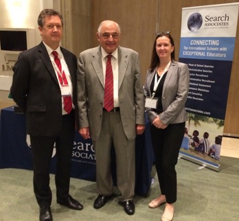 From left: Bill Turner, Chairman of the Board and ESOL Founder Walid AbuShakr; and Alison Turner