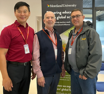George (C) with SEARCH Moreland University partners Ben Wong and Sean Armstrong