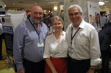 From left: Anne Fowles and Sean O'Maonaigh with Barry Drake