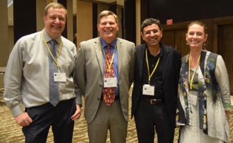 From left: Ed Sunder, Bob Imholt, Rajiv Bhat, and Jennifer Imholt