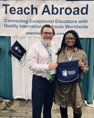 Brian (L) with AMLE guest