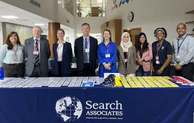 L-R: Sarah Benson, Jeremy Lewis, Mariana Cabral, Bill and Alison Turner, Inas Joudeh, Pratika Revannavar, Janelle Harris, and Abid