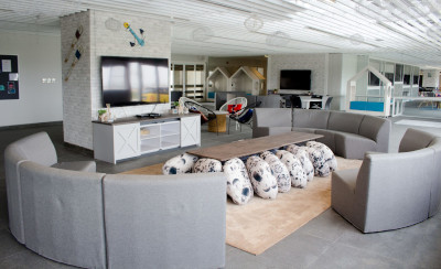 Within the boarding facilities