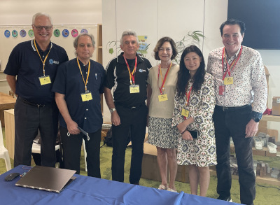 (L-R) SEARCH's Eric Sands, Neil Kilah, Ray and Mary Sparks, Amelia and Gez Hayden