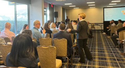 SEARCH CEO and fair host Jessica Magagna fields questions