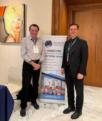 Gez Hayden (L) with Francesco Banchini, CEO & Dir. European Azerbaijan Sch., ECIS Board Member